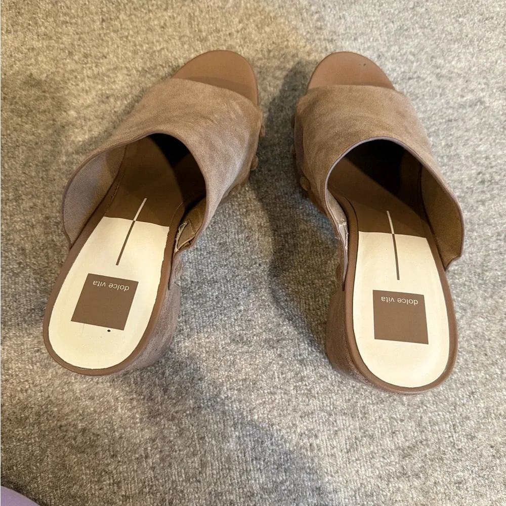 Dolce Vita Brown Suede Mules - Picture 4 of 8